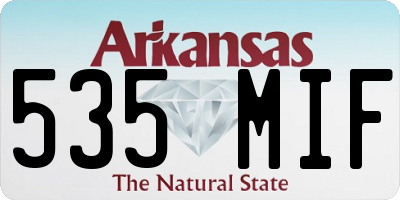 AR license plate 535MIF