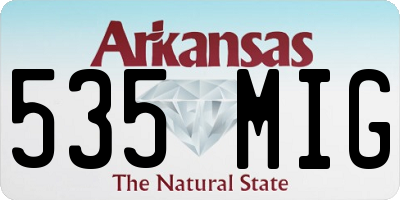AR license plate 535MIG