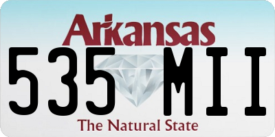 AR license plate 535MII