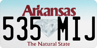 AR license plate 535MIJ