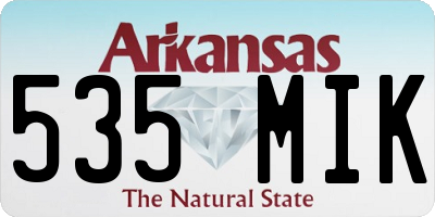 AR license plate 535MIK