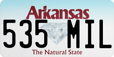 AR license plate 535MIL