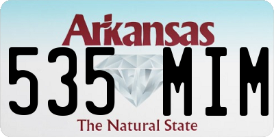 AR license plate 535MIM