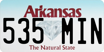 AR license plate 535MIN