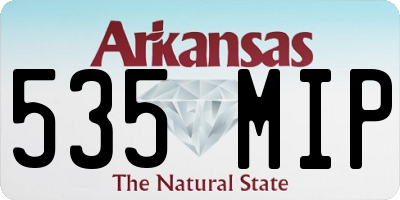 AR license plate 535MIP