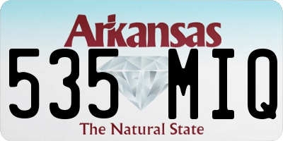 AR license plate 535MIQ