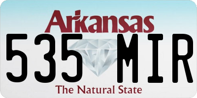 AR license plate 535MIR