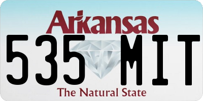 AR license plate 535MIT