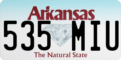 AR license plate 535MIU