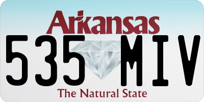 AR license plate 535MIV