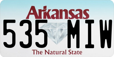 AR license plate 535MIW