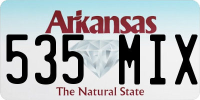 AR license plate 535MIX