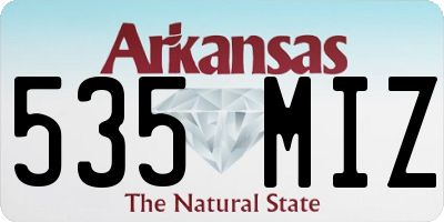 AR license plate 535MIZ