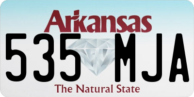 AR license plate 535MJA