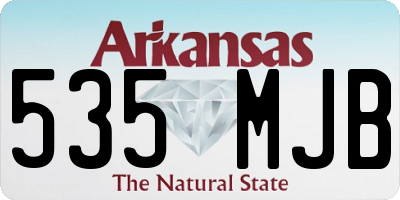 AR license plate 535MJB