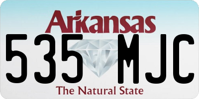 AR license plate 535MJC