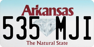 AR license plate 535MJI