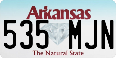 AR license plate 535MJN