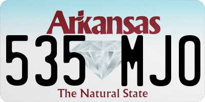 AR license plate 535MJO