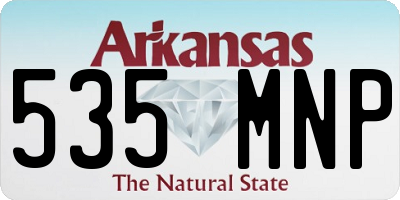 AR license plate 535MNP