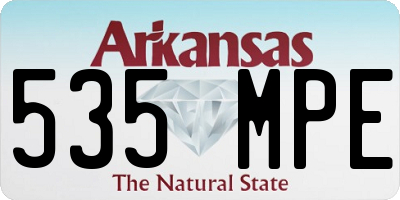 AR license plate 535MPE