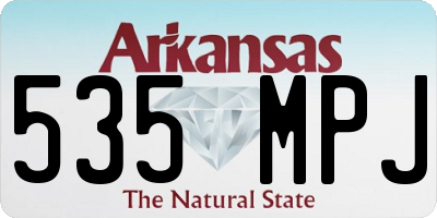 AR license plate 535MPJ