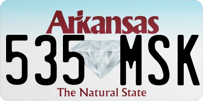 AR license plate 535MSK