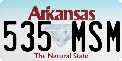 AR license plate 535MSM