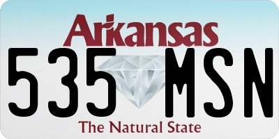 AR license plate 535MSN