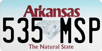 AR license plate 535MSP