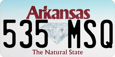 AR license plate 535MSQ