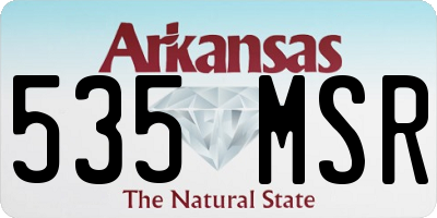 AR license plate 535MSR