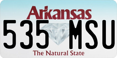 AR license plate 535MSU