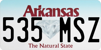 AR license plate 535MSZ