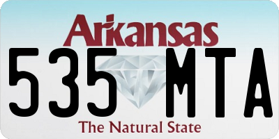 AR license plate 535MTA
