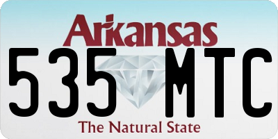 AR license plate 535MTC