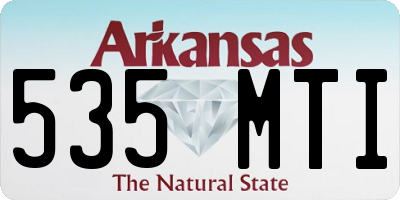 AR license plate 535MTI