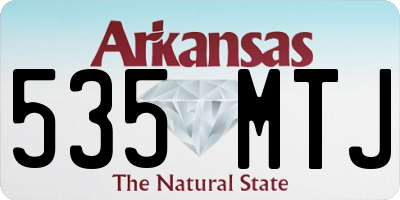 AR license plate 535MTJ