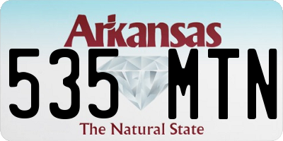 AR license plate 535MTN