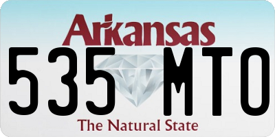 AR license plate 535MTO