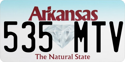AR license plate 535MTV
