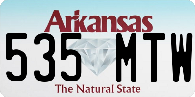 AR license plate 535MTW