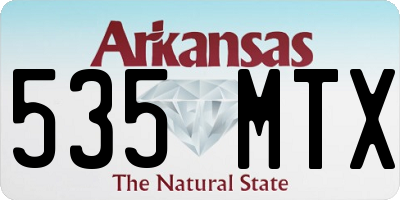AR license plate 535MTX