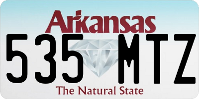 AR license plate 535MTZ