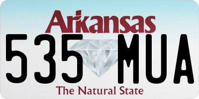 AR license plate 535MUA