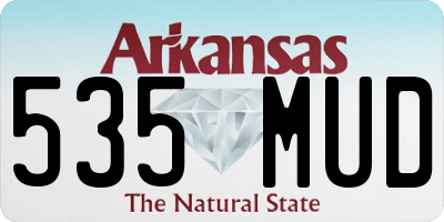 AR license plate 535MUD