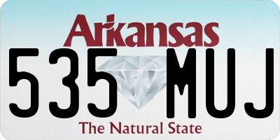 AR license plate 535MUJ