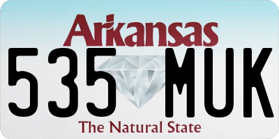 AR license plate 535MUK