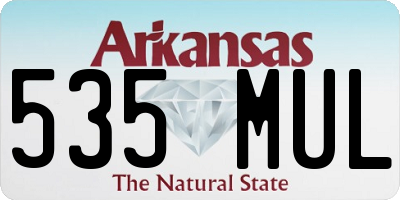 AR license plate 535MUL