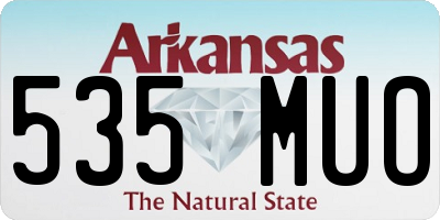 AR license plate 535MUO